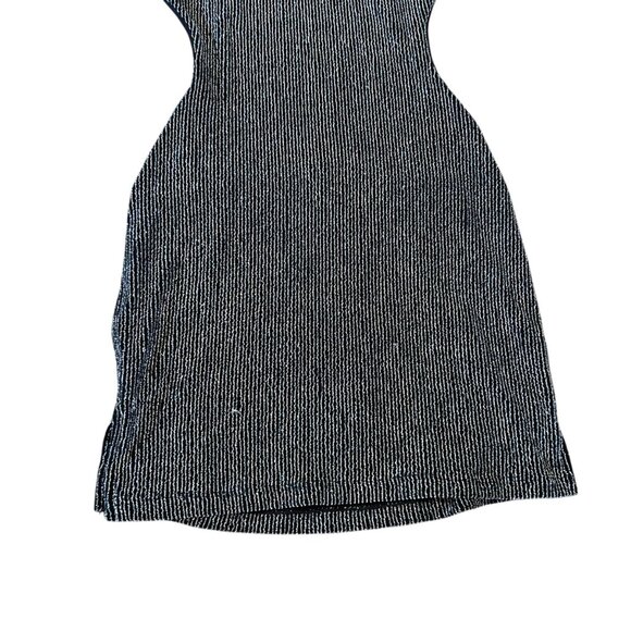 Vintage Bodycon Open Back Metallic Woven Shimmery Party Mini Dress USA - Picture 5 of 8